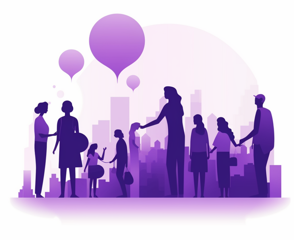 Group of People Living Together Harmoniously