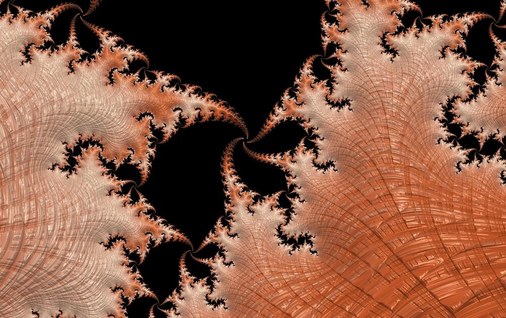 a fractal pattern, revealed originally by benoit mandelbrot